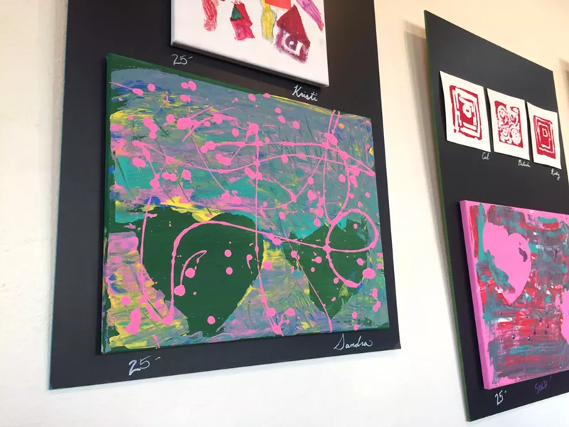 LIKE FINE WINE Artists taking part in VTC Enterprises' new art program are featured in an exhibit at CORE Winery. - PHOTO BY CHRIS MCGUINNESS