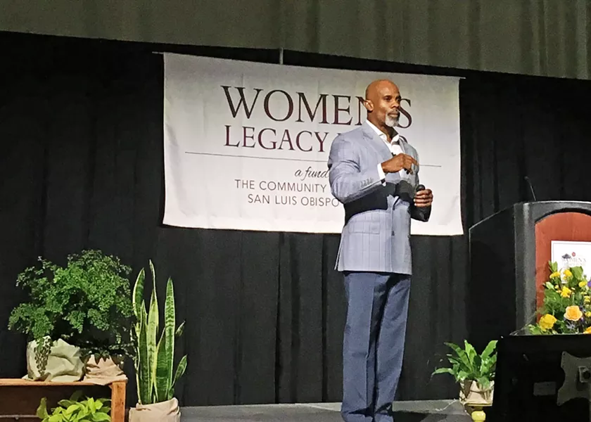 MAN TO MAN Ted Bunch brought his talk of promoting healthy and respectful manhood to the Women's Legacy Fund Luncheon. - PHOTO BY KAREN GARCIA