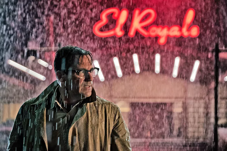 HE'S GOT A SECRET Jon Hamm stars as vacuum cleaner salesman Seymour "Laramie" Sullivan, one of several secret-keeping strangers who converge at a seedy hotel, in Bad Times at the El Royale. - PHOTO COURTESY OF TWENTIETH CENTURY FOX