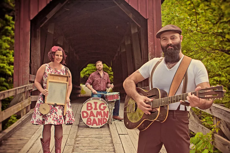 BIG VOICE, VINTAGE GUITARS Country-blues trio Reverend Peyton's Big Damn Band plays The Siren on Oct. 24, touring in support of their awesome new album, Poor Until Payday. - PHOTO COURTESY OF REVEREND PEYTON'S BIG DAMN BAND