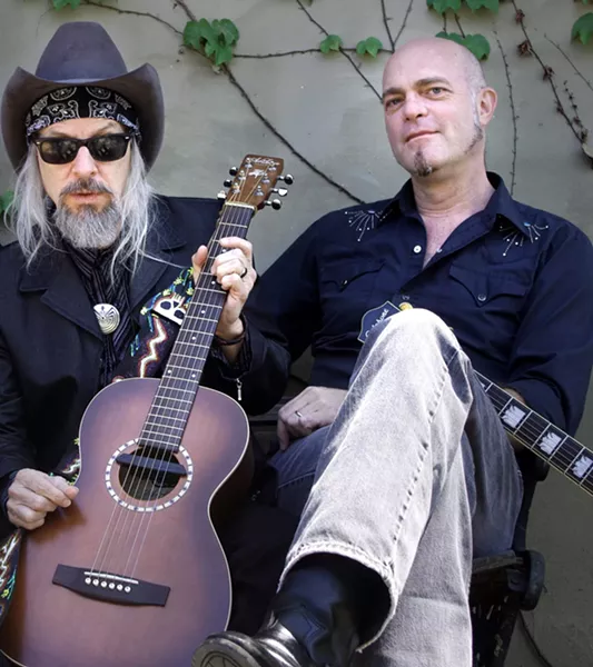 THE GREATEST SHOW ON EARTH! The Mighty King of Love Phil Lee (left) and famed East Nashville musician and Red Beet Records founder Eric Brace play Oct. 25, at 7Sisters Brewing Co. - PHOTO COURTESY OF PHIL LEE AND ERIC BRACE