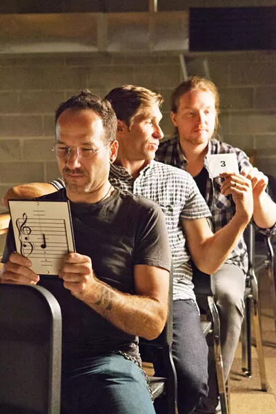 THREE JAZZ LIONS Supergroup Invisible Bird—Scott Amendola, Shane Endsley, and Dave Devine—plays 4Cats Cafe on Nov. 9. - PHOTO COURTESY OF INVISIBLE BIRD