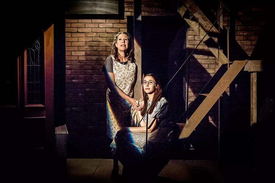 WISHING With all her heart, Amanda (Suzy Newman) wants a gentleman caller-turned-husband for her unusual daughter, Laura (Madison Shaheen). - PHOTO COURTESY OF SLO REPERTORY THEATRE