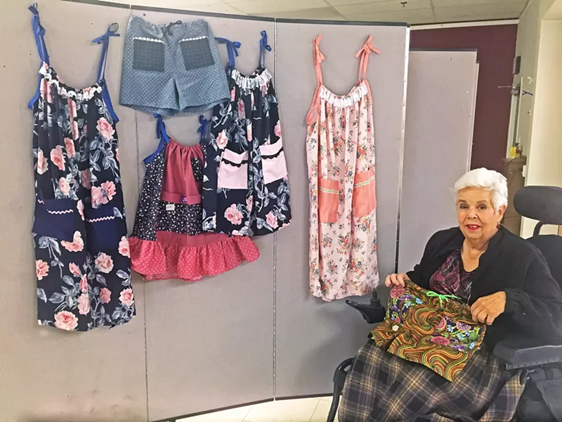 CLOTHING FOR ALL Susan Chandler creates and encourages other sewers to make dresses and shorts for children in impoverished countries. - PHOTO BY KAREN GARCIA