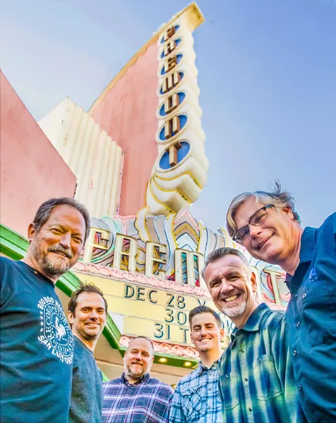 THE A-TEAM (Left to right) Bruce Howard, Taylor Stevens, Dan Sheehan Thomas Cussins, JG King, and Bill Gaines have joined forces to make the Fremont Theater into a world-class concert venue. - PHOTOS BY JAYSON MELLOM