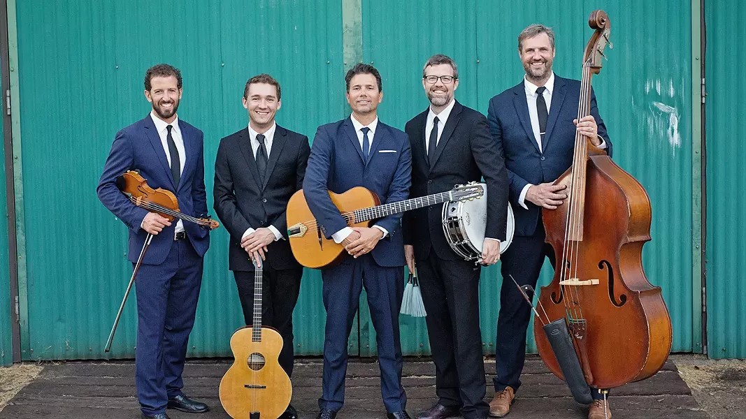 GYPSY JAZZ SLOfolks presents Gypsy jazz act The Black Market Trust at Castoro Cellars on Jan 12. - PHOTO COURTESY OF BLACK MARKET TRUST