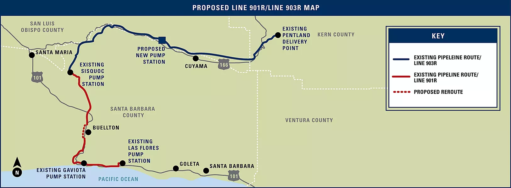 PIPELINE PROJECT A proposed project to replace 123 miles of oil pipeline in three counties, including SLO and Santa Barbara, is receiving both support and opposition. - FILE IMAGE COURTESY OF PLAINS ALL AMERICAN