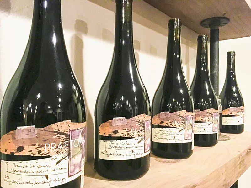 LOCAL FLAVOR ONX's Praetorian red blend is one of several Central Coast wines Paul Zuniga is pouring at Fossil. - PHOTOS BY CAMILLIA LANHAM