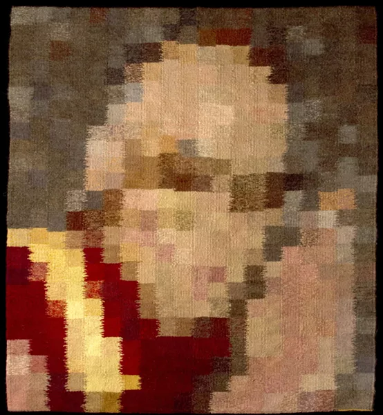 GOLDEN Artist Michael Rohde captures blurred faces in his tapestries of famous people like the Dalai Lama, above (titled Compassion), and Martin Luther King Jr., below (Dream), who embody the kind of people Rohde wishes to be like. - PHOTOS COURTESY OF MICHAEL ROHDE