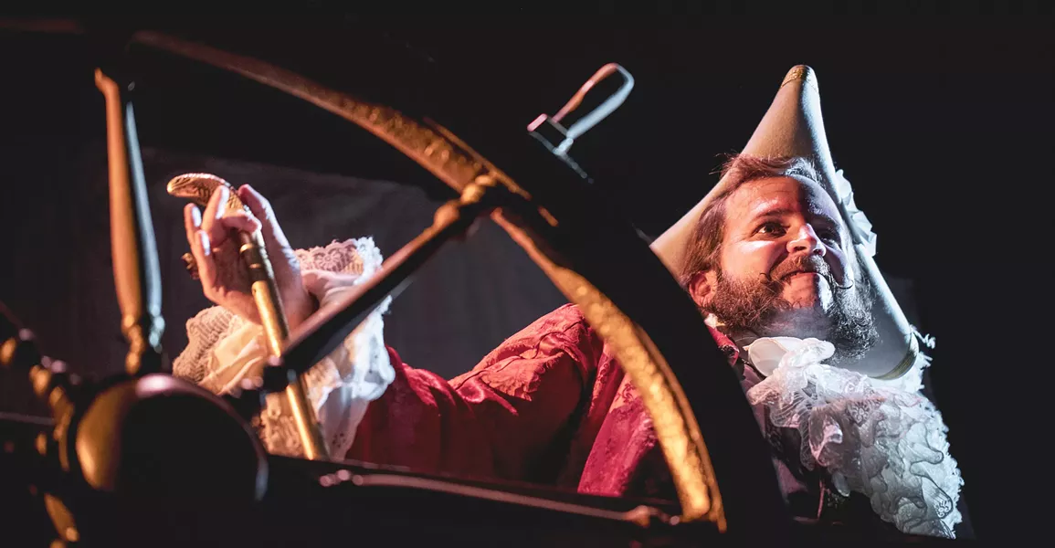 MURKY FUTURE Captain Farnsworth (Craig Culp) steers his ship into unknown waters in a Cuesta College Drama Program original production, Ghost Ship. - PHOTOS COURTESY OF CASEY WIEBER