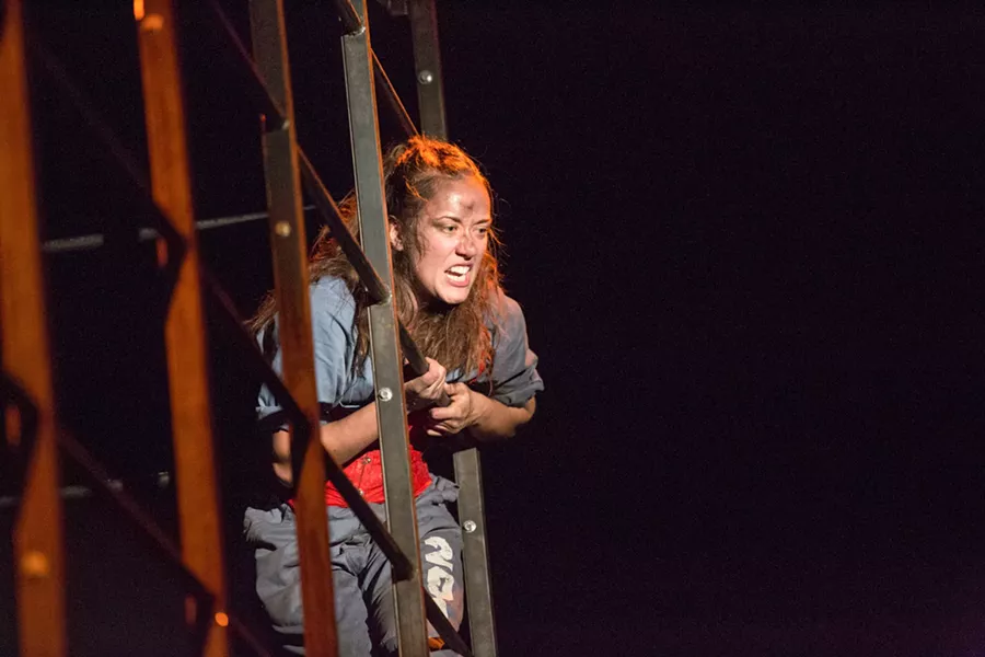 COMPELLED TO PERFORM Allison King as Aldonza (Dulcinea) traveled to Arizona with the rest of the Man of La Mancha crew last spring to compete against other schools in the Kennedy Center American College Theater Festival. - PHOTOS COURTESY OF CASEY WIEBER