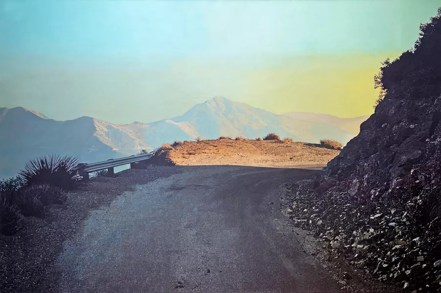 STOP AND STARE Sand Canyon Road, a large-scale painting at 85-by-127 inches, was inspired by Templeton-based artist Bruce Everett's wanderings through the San Gabriel Mountains near Burbank. - IMAGES COURTESY OF BRUCE EVERETT