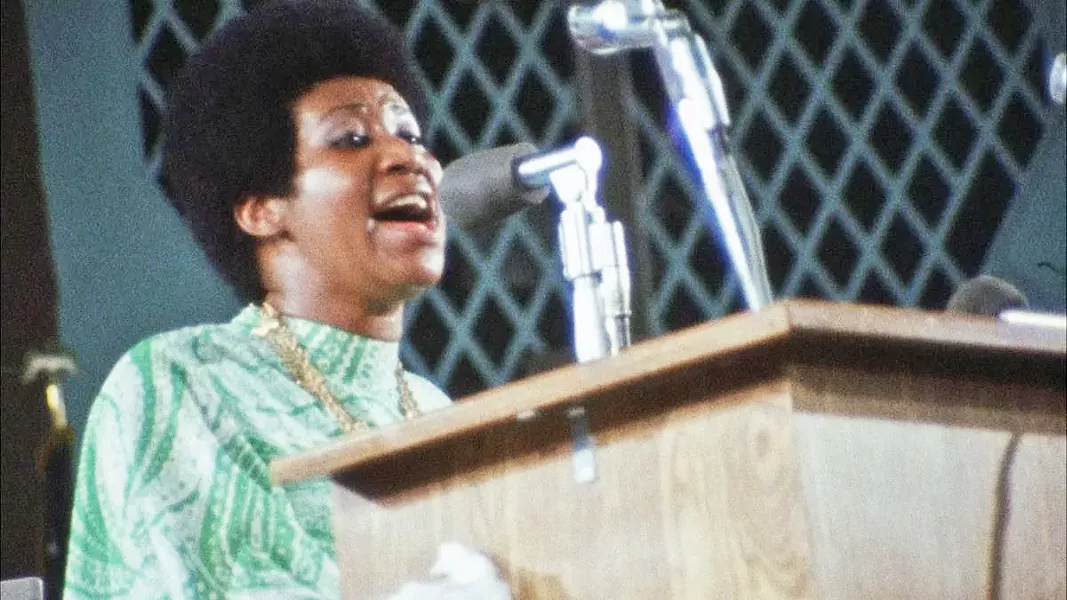 AMAZING Aretha Franklin: Amazing Grace documents soul singer Aretha Franklin's appearance with the choir at the New Bethel Baptist Church in Watts, Los Angeles, in January of 1972—screening exclusively at The Palm Theatre. - PHOTO COURTESY OF 40 ACRES & A MULE FILMWORKS