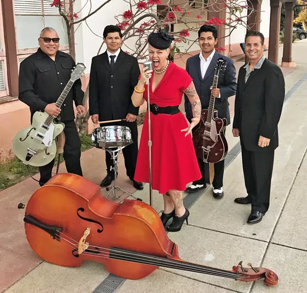 CALLING ALL SWINGERS Swing band MarciJean and the Belmont Kings play Madonna Inn on May 6, with free lessons from the SLO Rugcutters. - PHOTO COURTESY OF MARCIJEAN AND THE BELMONT KINGS