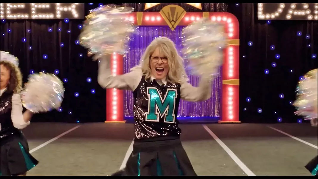 BRING IT! Diane Keaton stars as Martha, who recruits women from her retirement community to mount a cheerleading team, in Poms. - PHOTO COURTESY OF ROSE PICTURES