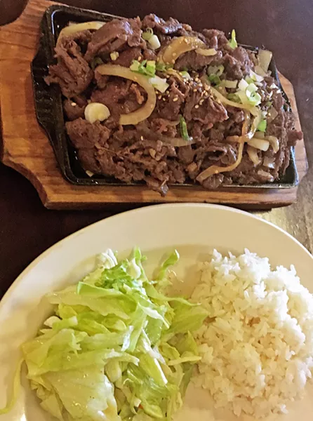 SHOULD BE YOUR CHOICE TONIGHT Hana Teriyaki makes the best sweet and spicy bulgogi you will ever eat. The dish comes with rice and your choice of salad or kimchi. - PHOTOS BY BETH GIUFFRE