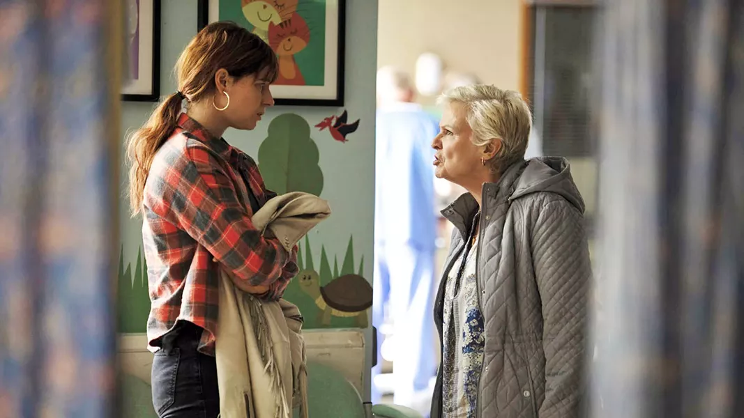 DRESSED DOWN Rose-Lynn (Jesse Buckley, left) gets an earful from her mother, Marion (Julie Walters), who objects to her dreams taking precedence over raising her children. - PHOTOS COURTESY OF FABLE PICTURES