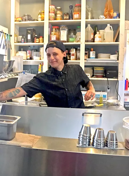 HEART OF GOLD Chef Taryn Bauer said the positive feedback she gives and receives at Fig Cafe at Courtney's House has helped her become a better parent to her twins. Bauer said she would like Fig to eventually have a commercial-sized kitchen. - PHOTOS BY BETH GIUFFRE