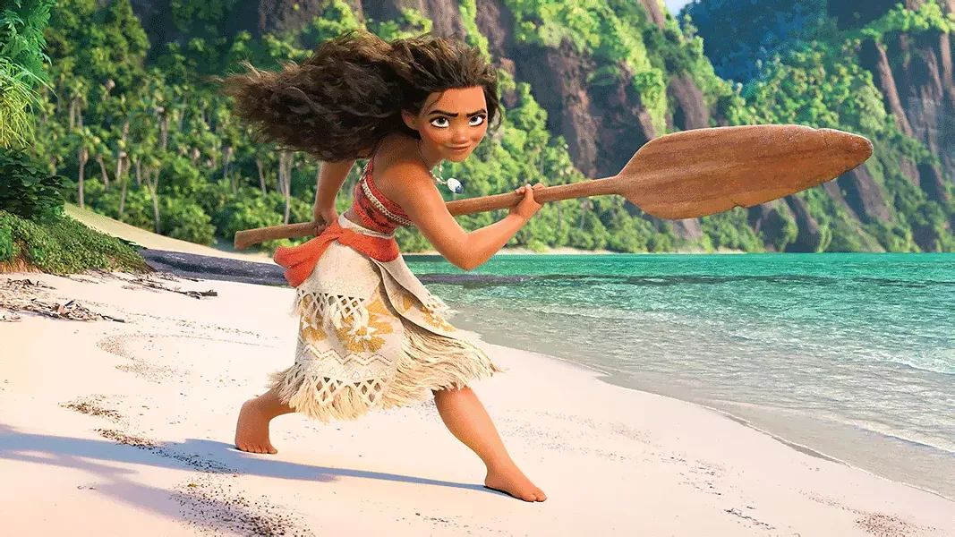 FIERCE Moana Waialiki (voiced by Auli'I Cravalho) works to lift a curse on her village in the 2016 animated adventure, Moana, screening July 27, outdoors at the Avila Beach Golf Resort. - PHOTO COURTESY OF WALT DISNEY ANIMATION STUDIOS