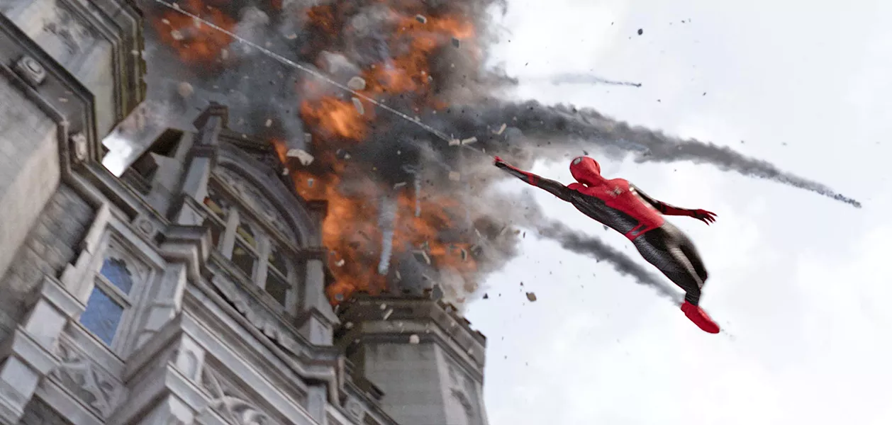 HE CAN SWING BY A THREAD Tom Holland returns as Peter Parker, aka Spider-Man, in the action-packed Spider-Man: Far From Home. - PHOTO COURTESY OF MARVEL STUDIOS