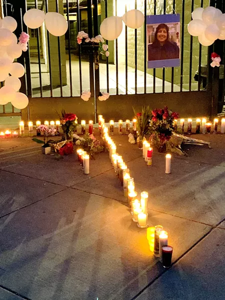 IN MEMORY Students light candles for former San Luis Obispo teacher Andrea Blanco, who passed away in June. Blanco was recognized for her impact in the local Latino community. - PHOTO COURTESY OF SAN LUIS COASTAL UNIFIED SCHOOL DISTRICT