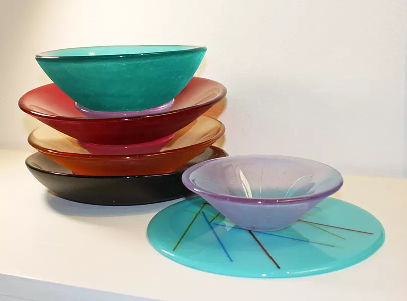 TOGETHER Extended Family and Child is a fused glass piece by Atascadero artist Nathan Doster. - PHOTO COURTESY OF NATHAN DOSTER