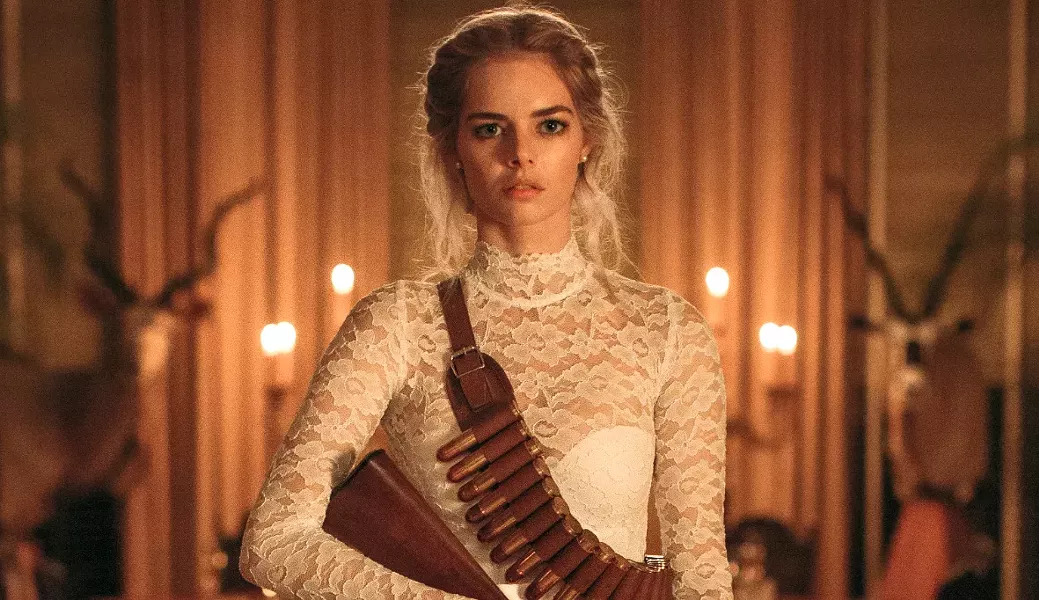 WELCOME TO THE FAMILY? New bride, Grace (Samara Weaving), finds herself fighting for her life in a time-honored tradition of her new husband's rich, eccentric family, in Ready or Not. - PHOTO COURTESY OF MYTHOLOGY ENTERTAINMENT