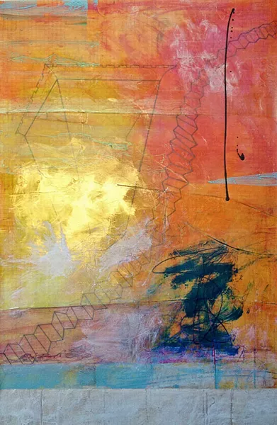 ALWAYS IN MOTION Unfoldment #2, part of the Unfoldment Series by Rebecca Koury, depicts movement on the canvas. - IMAGES COURTESY OF REBECCA KOURY
