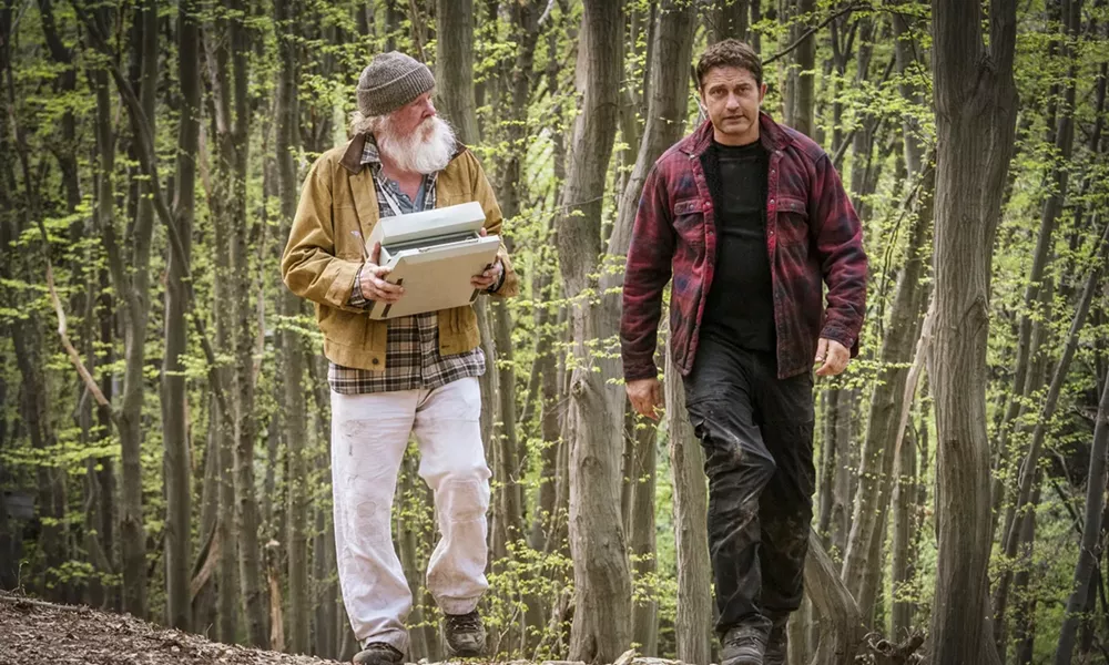 DYNAMIC DUO Clay Banning (Nick Nolte) helps his son, framed special agent Mike Banning (Gerard Butler), clear his name and evade the FBI, in Angel Has Fallen. - PHOTO COURTESY OF CAMPBELL GROBMAN FILMS