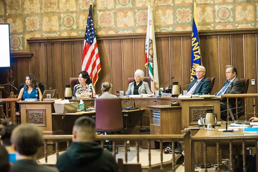 COUNCIL DIVIDED The Santa Maria City Council voted 3-2 in August to participate in Monterey Bay Community Power's Community Choice Energy program in 2021. Supporters see it as a way to lower rates and invest in green energy, while opponents worry about a lack of local control. - PHOTOS BY JAYSON MELLOM