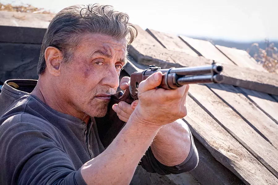 DON'T MESS WITH RAMBO Traumatized Vietnam vet John Rambo (Sylvester Stallone) must put this deadly combat skills to the test once more, in Rambo: Last Blood. - PHOTO COURTESY OF BALBOA PRODUCTIONS