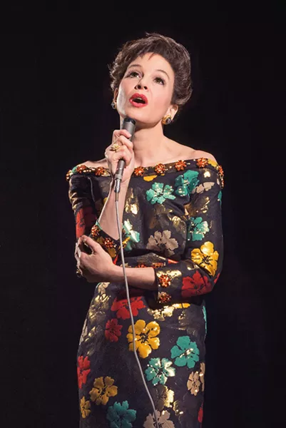 END OF THE RAINBOW Judy Garland (Renée Zellweger) arrives in 1968 London to perform a five-week sold-out series of concerts amid battling alcoholism, substance abuse, and depression, in Judy. - PHOTO COURTESY OF BBC FILMS