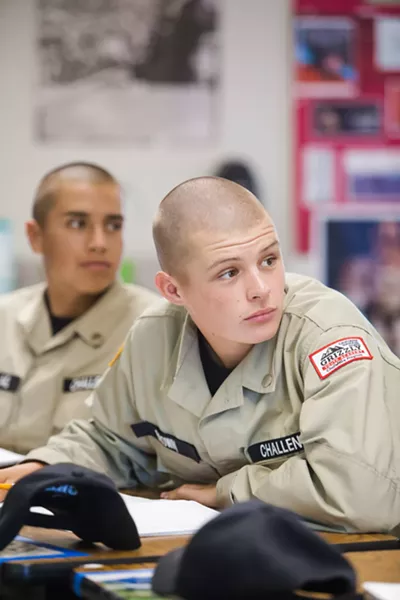 ATTITUDE CHANGE Through Grizzly, Cooper Brown realized that he needed the discipline he's learned through the program in order to stay focused on his classwork. - PHOTOS BY JAYSON MELLOM