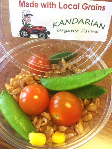 CAFETERIA FOOD UPGRADE You'd think this is a photo of one of the items at the SLO Food Co-op, but this healthy, local, organic Kandarian Farms side salad is straight off the cafeteria line in the San Luis Coastal Unified School District. - PHOTO COURTESY OF ERIN PRIMER
