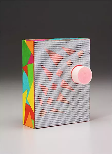 NOT THE AVERAGE BOOK Meryl Perloff's book titled Spectrum of Diversity features pieces that pop out of the cover and a rainbow of colors. - PHOTO COURTESY OF 23 SANDY GALLERY