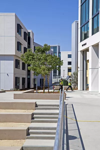 DECISIONS Prospective students will soon be able to take virtual tours of Cal Poly's campus to learn about the university's offerings, such as the recently constructed residential community. - PHOTO BY JAYSOM MELLOM
