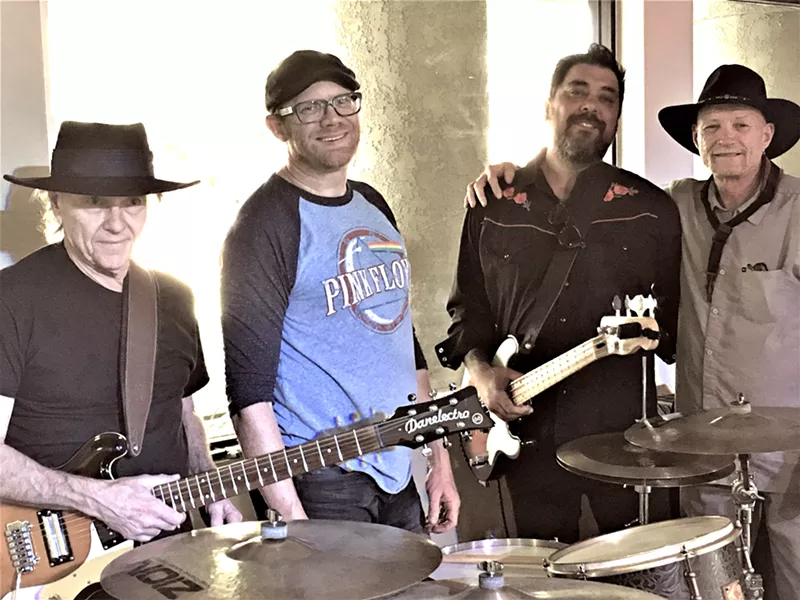 DOUBLE DROP Local rock act Shameless and its frontman John Wessel (far right) have released two albums—a band album and a solo project. - PHOTO COURTESY OF SHAMELESS