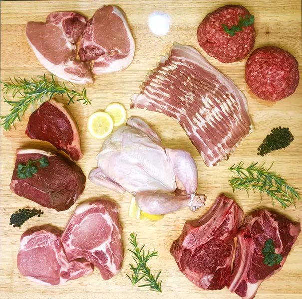 TREASURE CHEST Launched last November, J&R Natural Meat and Sausage's Nourish Meat Club has taken off. The meat club offers a variety of local, humanely raised grass-fed beef cuts, pasteurized pork, and free-range chicken with your choice of add-ons. - PHOTO COURTESY OF J&R NATURAL MEAT AND SAUSAGE