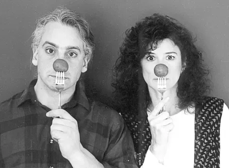 GET MASHED : Rich Prezioso (left) and Jacquie Manning are the Chicago-based duo Small Potatoes. Catch them at Coalesce Bookstore on Oct 10. and at Castoro Cellars on Oct. 11. - PHOTO COURTESY OF SMALL POTATOES