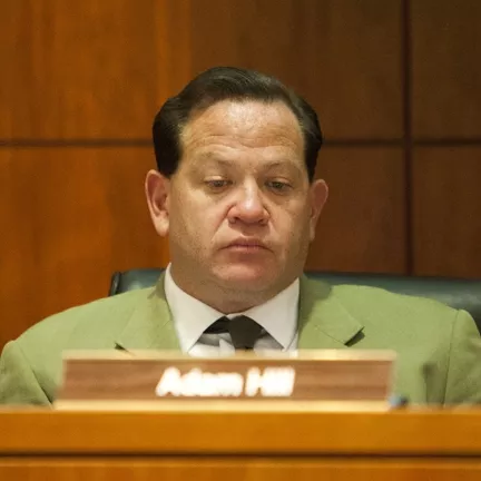 BFFS : Supervisor Adam Hill spent his year feuding with COLAB. - PHOTOS BY STEVE E. MILLER