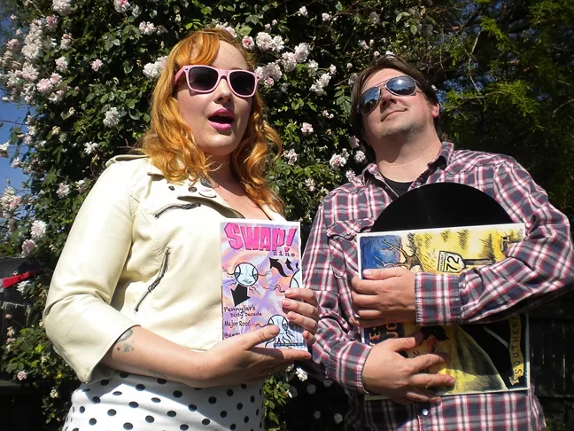 COLLABORATORS! : Hayley Thomas of Swap! Zine and Patrick Hayes of Twang N Bang have teamed up to deliver a new local band compilation and two shows to promote it, on May 31 at SLO Brew and June 1 at the Z Club. - PHOTO COURTESY OF HAYLEY THOMAS AND PATRICK HAYES