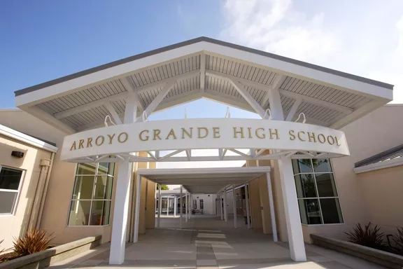 THE AFTER SHOT : The renovated Arroyo Grande High School campus feels chic and modern – as a top-rated school in 2008 should. - PHOTO BY STEVE E. MILLER