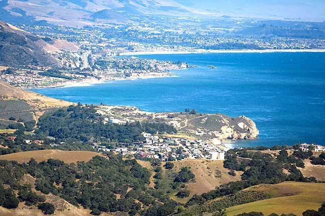 THE VIEW FROM THE TOP: The 2,400-acre Wild Cherry Canyon property—which is currently being evaluated for development possibilities—offers panoramic views of the SLO County coast. - PHOTO BY KAORI FUNAHASHI