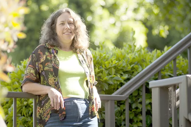 LOOKING FORWARD : California Valley’s Stacey Hunt is the local organizer for the upcoming Bioneers conference. - PHOTO BY STEVE E. MILLER
