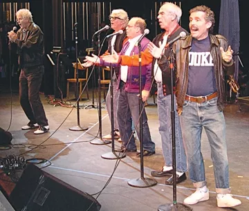DOO WOP! : The kool kat kings of harmony vocals, aka The Bald Spots, play June 21 at Arroyo Grande’s Rotary Bandstand. - PHOTO COURTESY OF THE BALD SPOTS