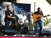 CAR CULTURE KINGS : rockabilly act The Hydramatics perform at JR's Drive-In Burgers in Santa Maria on May 9 during a benefit cruise to help raise money for the American Cancer Society's Relay For Life. - PHOTO COURTESY OF THE HYDRAMATICS