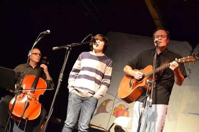 AUTHENTIC! : Father-and-son duo Young Ireland (Patrick and Michael O’Hara, shown here with cellist Bob Liepman) play March 18 at the Red Barn. - PHOTO COURTESY OF YOUNG IRELAND