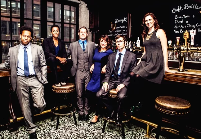 SUPPORT THE TROUPES: Second City’s '55th Anniversary Tour' features some of the comedy institution’s greatest hits, including sketches written by Tina Fey and Scott Adsit, performed by seasoned members like Alan Linic (second from right). - PHOTO COURTESY OF SECOND CITY