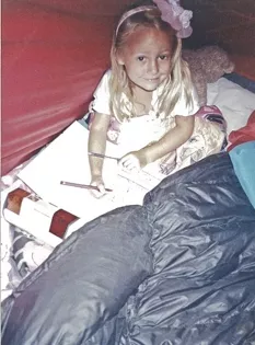 TRAVELOGUE: I’ve always written everything down, as early as I can remember. Here I am, incredibly content: snuggled in a sleeping bag, writing down the day’s thoughts and having my picture taken—still three of my favorite things of all time. - PHOTO COURTESY OF HAYLEY THOMAS
