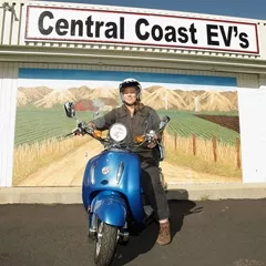 GREEN TO GO : Central Coast EVs owner Zelma Fishman is proud of the new electric vehicle emporium in SLO. - PHOTO BY STEVE E. MILLER